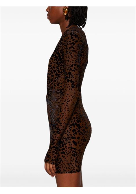 Brown leopard-print dress Alex perry - women ALEX PERRY | D1365TBCC